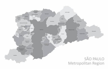 Sao Paulo metropolitan bölge haritası