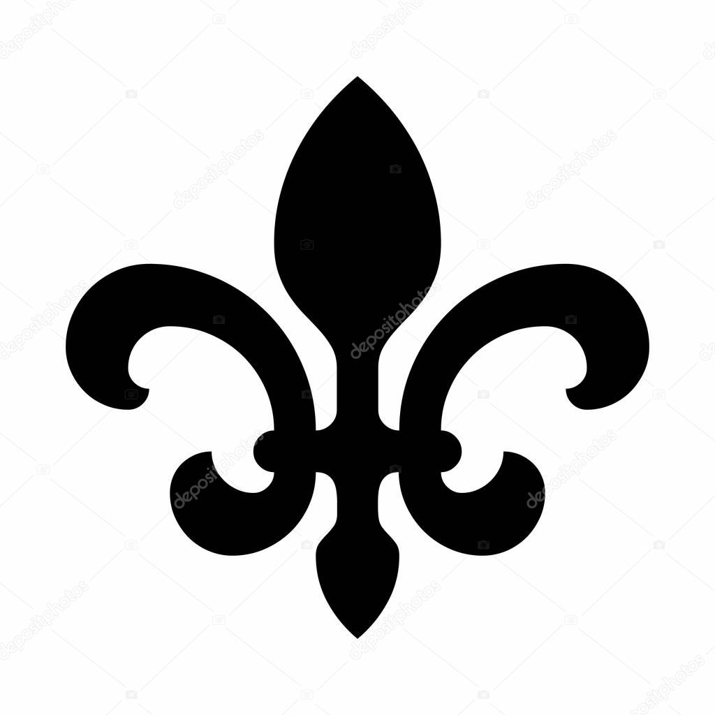 Black Fleur-de-Lis symbol