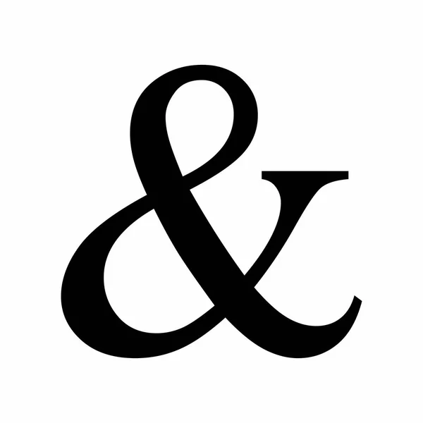 Чорний амперсанд символ — стоковий вектор