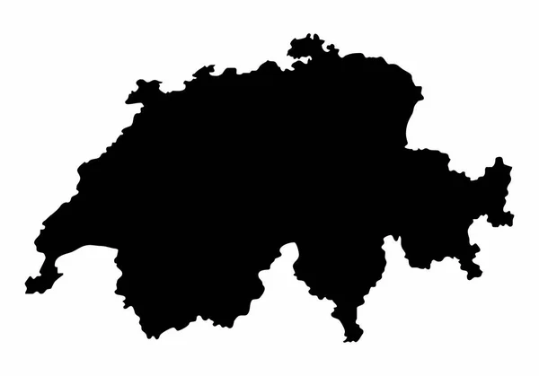 Suíça mapa silhueta — Vetor de Stock