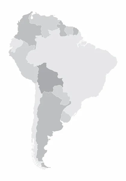 Mapa da América do Sul — Vetor de Stock