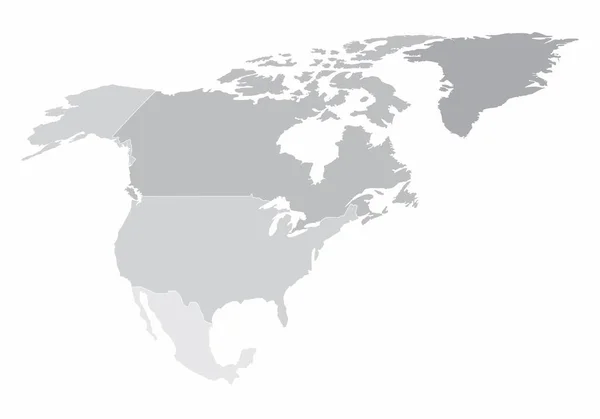 Mapa de América del Norte — Archivo Imágenes Vectoriales