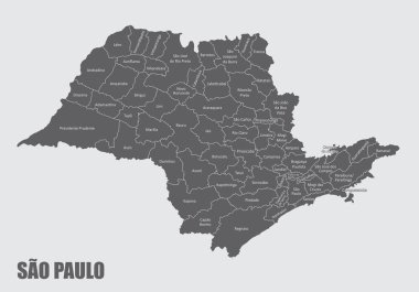 Sao Paulo Eyaleti mikrobölgeler haritası