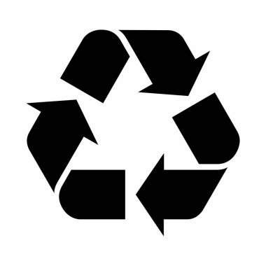 siyah geri dönüşüm işareti