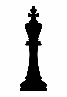 Satranç kralı karanlık siluet