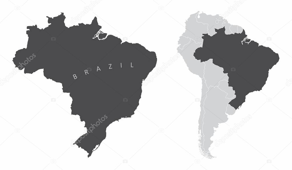 Brazil South America map