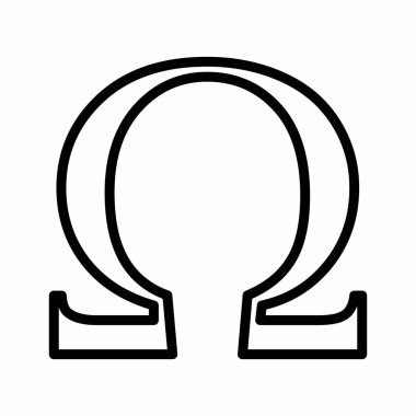 Omega, ohm işareti illüstrasyon