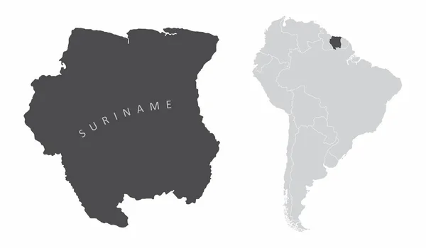 苏里南南美洲 — 图库矢量图片