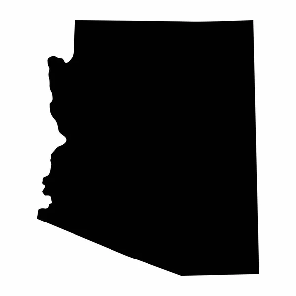 Arizona State Silhouette Térkép — Stock Vector