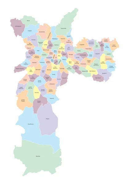 圣保罗城市地图 — 图库矢量图片
