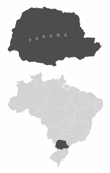 Estado de Paraná Brasil — Vector de stock