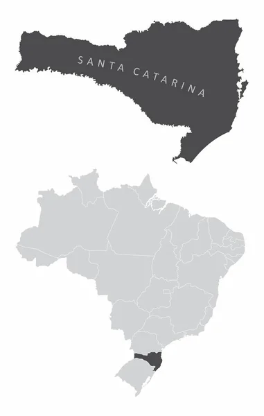 Estado de Santa Catarina Brasil — Vector de stock