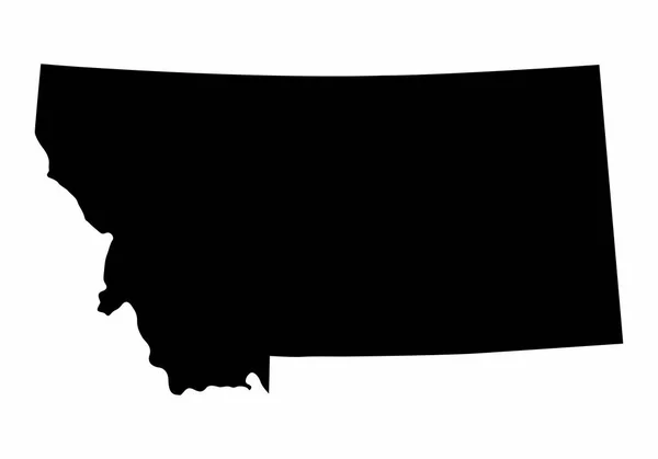 Montana Eyaleti siluet haritası — Stok Vektör