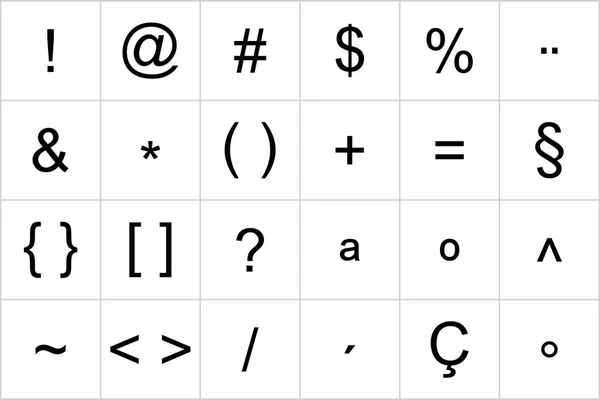 Conjunto de símbolos de teclado — Vetor de Stock