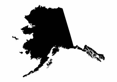 Alaska siluet haritası