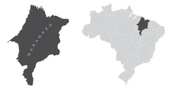 Stato di Maranhao Brasile — Vettoriale Stock