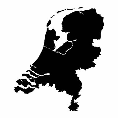 Hollanda siluet haritası