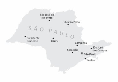 Sao Paulo Eyaleti izole haritası