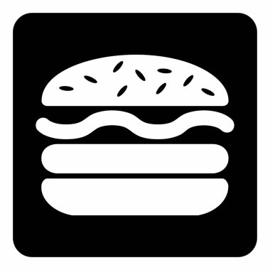 Burger beyaz simgesi