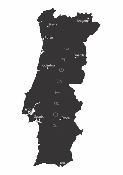 Portugal mapa aislado — Foto de Stock