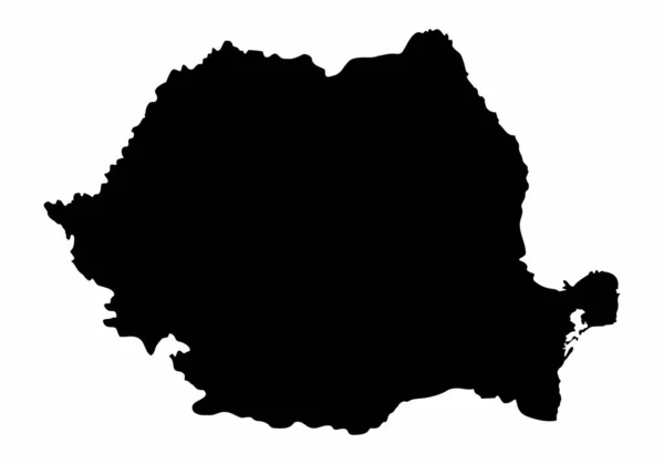 Romania silhouette map — Stock Photo, Image