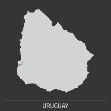 Koyu arkaplanda Uruguay haritası simgesi