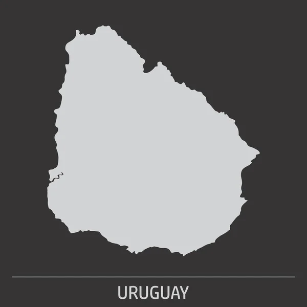 黑暗背景下的乌拉圭地图图标 — 图库矢量图片