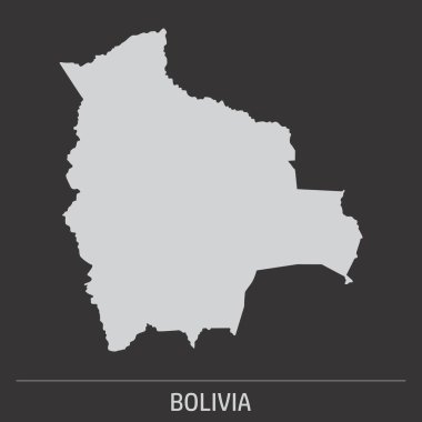Koyu arkaplanda Bolivya haritası simgesi