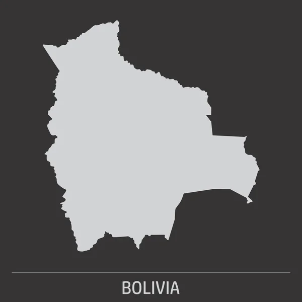 Koyu Arkaplanda Bolivya Haritası Simgesi — Stok Vektör