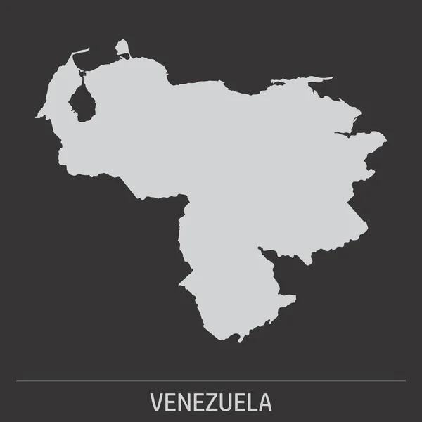 Venezuela Map Icon Dark Background — Stock Vector