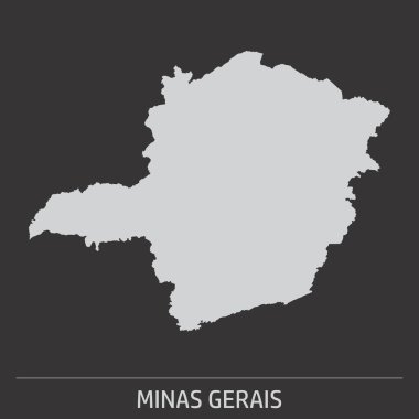 Koyu arkaplanda Minas Gerais Durum haritası simgesi