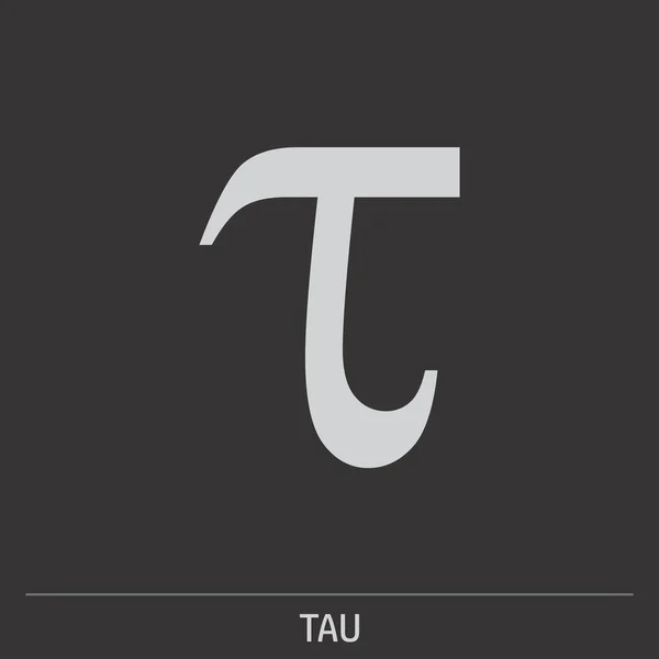 Lowercase Tau Greek Letter Icon Dark Background — Διανυσματικό Αρχείο