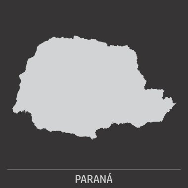 Koyu arkaplanda Parana State haritası simgesi
