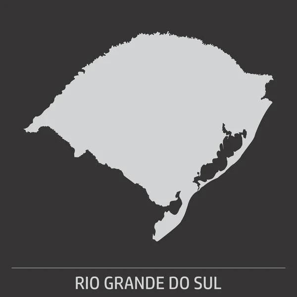 Ícone Mapa Estado Rio Grande Sul Sobre Fundo Escuro —  Vetores de Stock