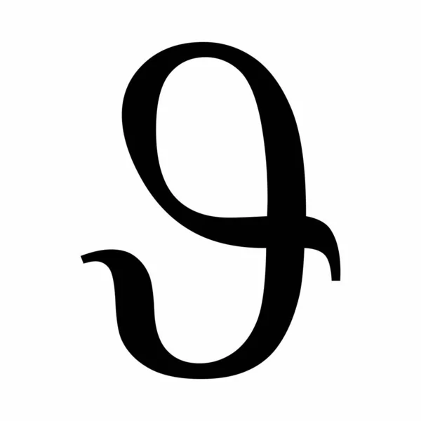 Theta Variante Griechisches Buchstabensymbol Auf Weißem Hintergrund — Stockvektor