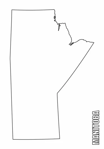 Översikt över Manitoba-provinsen — Stock vektor