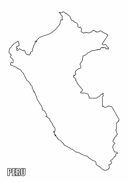 Peru özet haritası — Stok Vektör