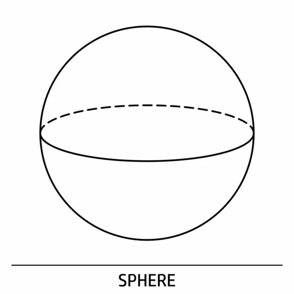 Ein Sphere Outline Symbol Isoliert Auf Weißem Hintergrund — Stockvektor