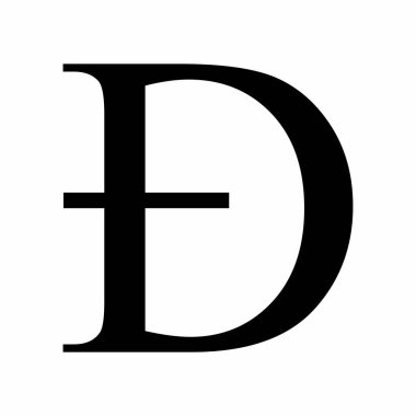 Beyaz arkaplanda büyük harfle Latince harf simgesi