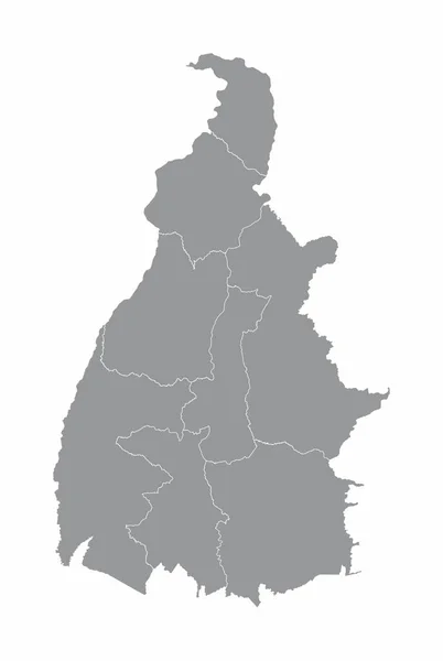 Las Regiones Del Estado Tocantins Mapa Sobre Fondo Blanco Brasil — Archivo Imágenes Vectoriales