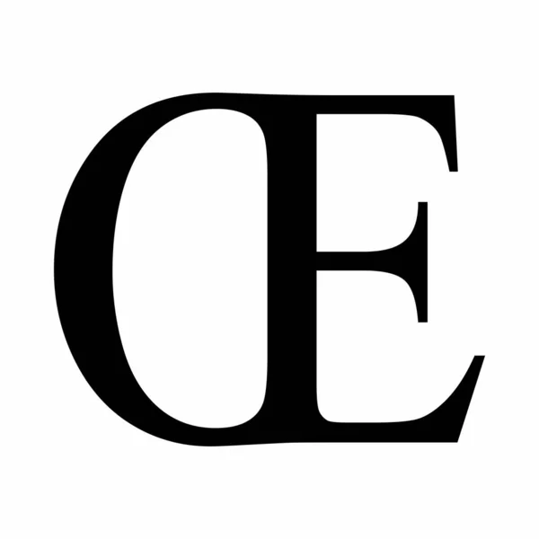 Oe合字ラテン文字アイコン上の白い背景 — ストックベクタ