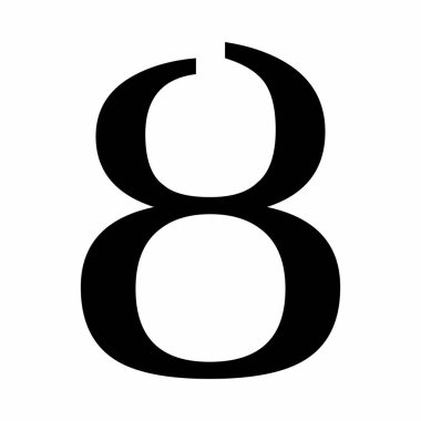 Beyaz arkaplanda Latin başkenti OU harf simgesi