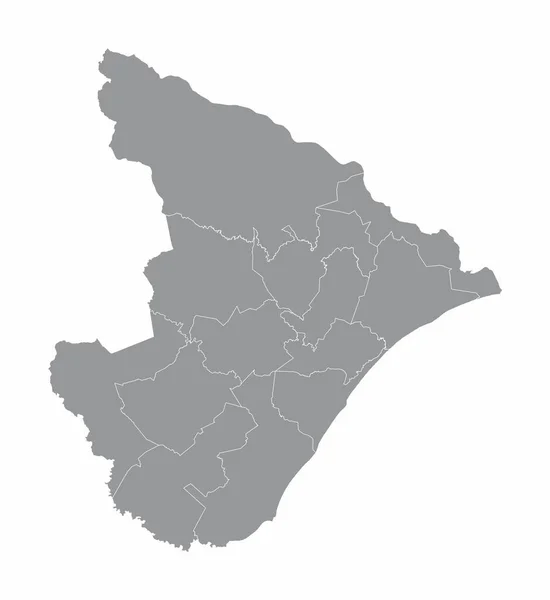 Sergipe State Regionkarta Vit Bakgrund Brasilien — Stock vektor
