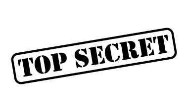 Çok Gizli Damga illüstrasyonu beyaz arkaplanda izole edildi