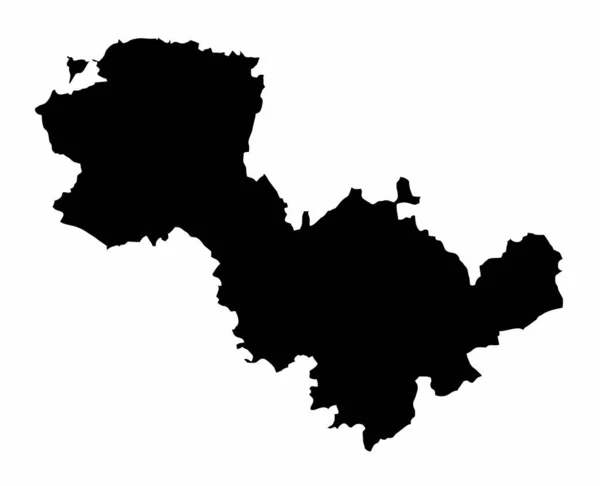 Mappa Delle Sagome Scure Della Provincia Terni Isolata Sfondo Bianco — Vettoriale Stock
