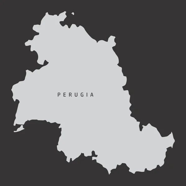 Perugia provincia mapa — Vector de stock