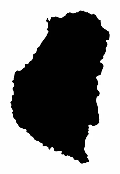 Carte Silhouette Sombre Province Entre Rios Isolée Sur Fond Blanc — Image vectorielle