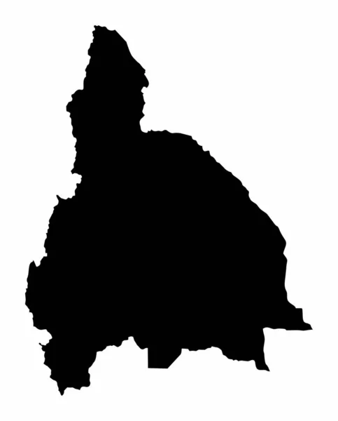 Mappa Della Silhouette Scura Della Provincia San Juan Isolata Sfondo — Vettoriale Stock