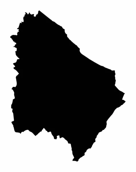 Mappa Della Silhouette Scura Della Provincia Chieti Isolata Sfondo Bianco — Vettoriale Stock