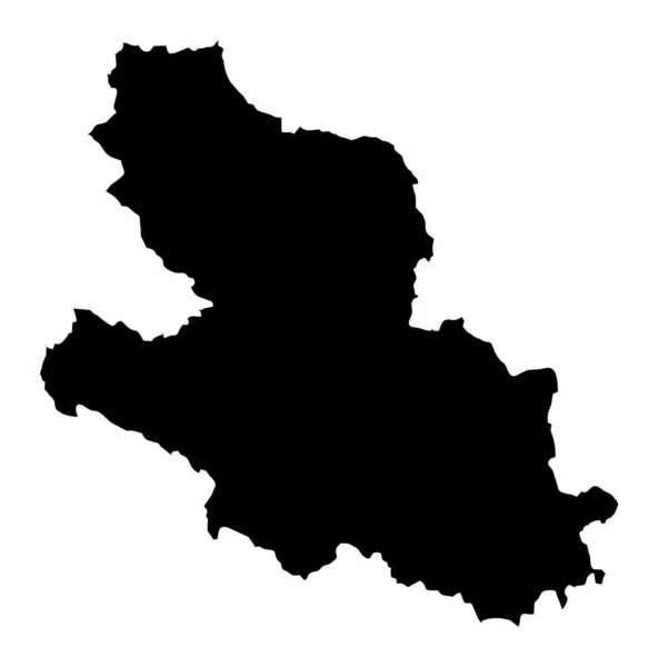 Mapa Ciemnej Sylwetki Prowincji Aquila Białym Tle Włochy — Wektor stockowy